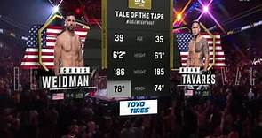 Chris Weidman vs Brad Tavares Full Fight UFC 292 Boston Part 1