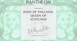 Joan of England, Queen of Scotland Biography - 13th-century English princess; Queen of Scotland