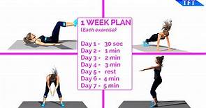 Fitness e dieta - Programma d'allenamento per 1 settimana