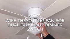 How to wire ceiling fan with light for combo switch