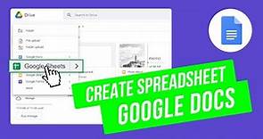 How to Create a Google Docs Spreadsheet | Google Sheets