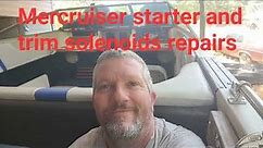 Mercruiser starter replacement, trim solenoids Stingray cuddy after Hurricane Ian #trending #viral