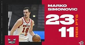 Marko Simonovic Posts Double-Double- Highlights vs. Westchester Knicks
