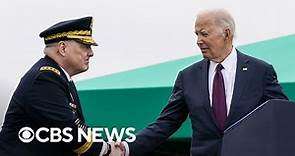 Biden honors Gen. Mark Milley at Armed Forces farewell tribute | full video