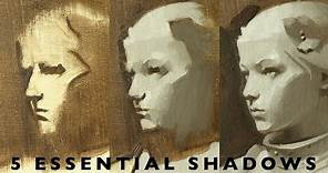 Portrait Painting Tutorial - The 5 Essential Shadows of a Portrait