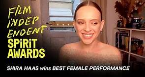 SHIRA HAAS wins BEST FEMALE PERFORMANCE - new scripted series | 2021 Film Independent Spirit Awards