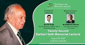 22nd Darbari Seth Memorial Lecture