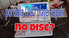how to repair portable DVD player no disc?