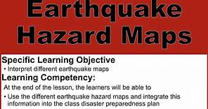 Earthquake Hazard Maps | Disaster Readiness and Risk Reduction (DRRR) | SHS