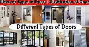 Types of Door (Part-1) | Classification of Doors | opening fixation in Building Construction