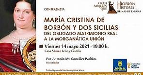 María Cristina de Borbón Dos Sicilias, por Antonio Mª González Padrón