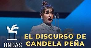 El emocionante discurso de Candela Peña: "No importa tener la nariz grande o ser la segunda opción"