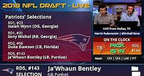 New England Patriots Select LB Ja'Whaun Bentley With Pick #143 In 5th Round Of 2018 NFL Draft