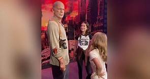 Emma Heming Willis, daughters take photos with Bruce Willis' wax figure, Walk of Fame star