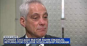 Former Chicago Mayor Rahm Emanuel visits city, marks 10-year anniversary of CPS college scholarship