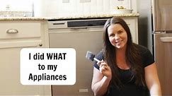 How to Paint Appliances// Liquid Stainless Steel/ Paint Appliances with Stainless Steel Paint