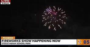 WATCH LIVE: Fireworks show happening now at Steele Indian School Park