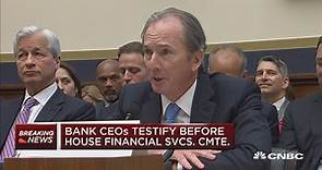 Morgan Stanley CEO James Gorman delivers his opening statement to the House Financial Services