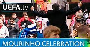 José Mourinho on his Porto touchline run at Old Trafford