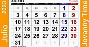 Calendario - Julio 2023