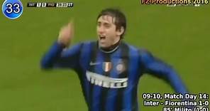 Diego Milito - 86 goals in Serie A (part 1/2): 1-46 (Genoa, Inter 2008-2010)