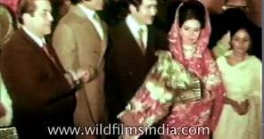 Wedding reception of Randhir Kapoor and Babita in 1971
