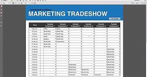 Tradeshow Staff Schedule Template (Free Download)