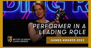 Jane Perry wins Performer in a Leading Role for Returnal's Selene | BAFTA Games Awards 2022