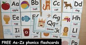 Alphabet phonics flashcards for teachers - Printable flashcards for your classroom!