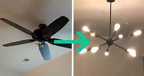 How To Replace A Ceiling Fan with a Light - Step by Step