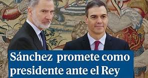 Sánchez promete su cargo con presidente del Gobierno ante el Rey
