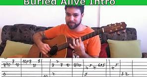 Fingerstyle Tutorial: Buried Alive Intro (Avenged Sevenfold) - Guitar Lesson w/ TAB