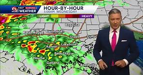 Tracking and timing possible severe storms that bring a threat for tornadoes to Southeast Louisiana