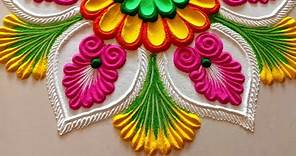 Diwali rangoli design|| Festival rangoli designs|| Rangoli for diwali|| Simple rangoli design||