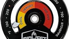 Midwest Hearth Wood Stove Thermometer - Magnetic Chimney Pipe Meter