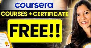Get FREE Courses Online with Certificate on Coursera [2023]