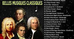 20 Plus BELLES MUSIQUES CLASSIQUES (2h de Mozart, Bach, Beethoven, Chopin, Schubert...)