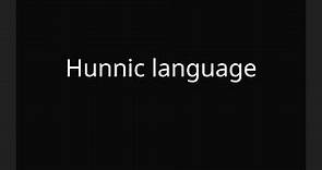 Hunnic language