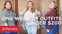 One Week of Outfits Under $200 | Plus Size Spring Lookbook | JCPenney