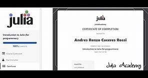Certificación lenguaje programación Julia | Lenguaje Julia | Introduction to Julia for programmers