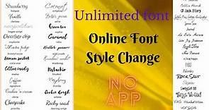 How to Change Font Style | Front Style | Online Font Changer