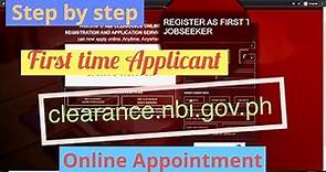 NBI Online Appointment - How to get NBI Online application. First time Jobseeker. step by step