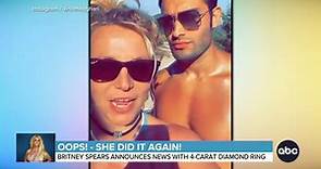Britney Spears announces engagement to boyfriend Sam Asghari: 'I can't ... believe it'