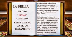ORIGINAL: LA BIBLIA LIBRO DE " ISAÍAS " COMPLETO REINA VALERA ANTIGUO TESTAMENTO