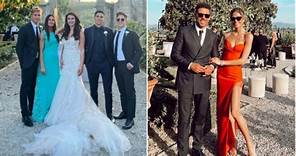 Carolina Baldini y el Cholo Simeone, distanciados en la boda de su hijo: las imágenes de la gran fiesta en Italia