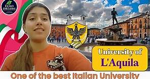 University of L'Aquila ! Admission Open ! Apply Now