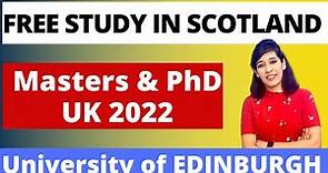 Full scholarship from University of Edinburgh | Free study undergraduate, Masters and PhD
