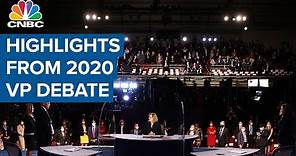 Here are the highlights from the 2020 Vice Presidential Debate