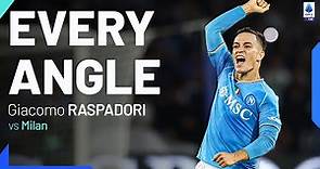 Raspadori strikes a masterful free-kick | Every Angle | Napoli-Milan | Serie A 2023/24