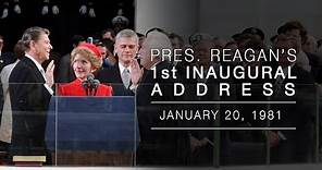 1st Inaugural Address: President Reagans Inaugural Address 1/20/81